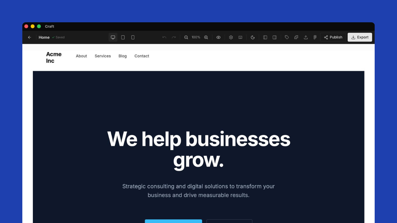 Business Website template preview