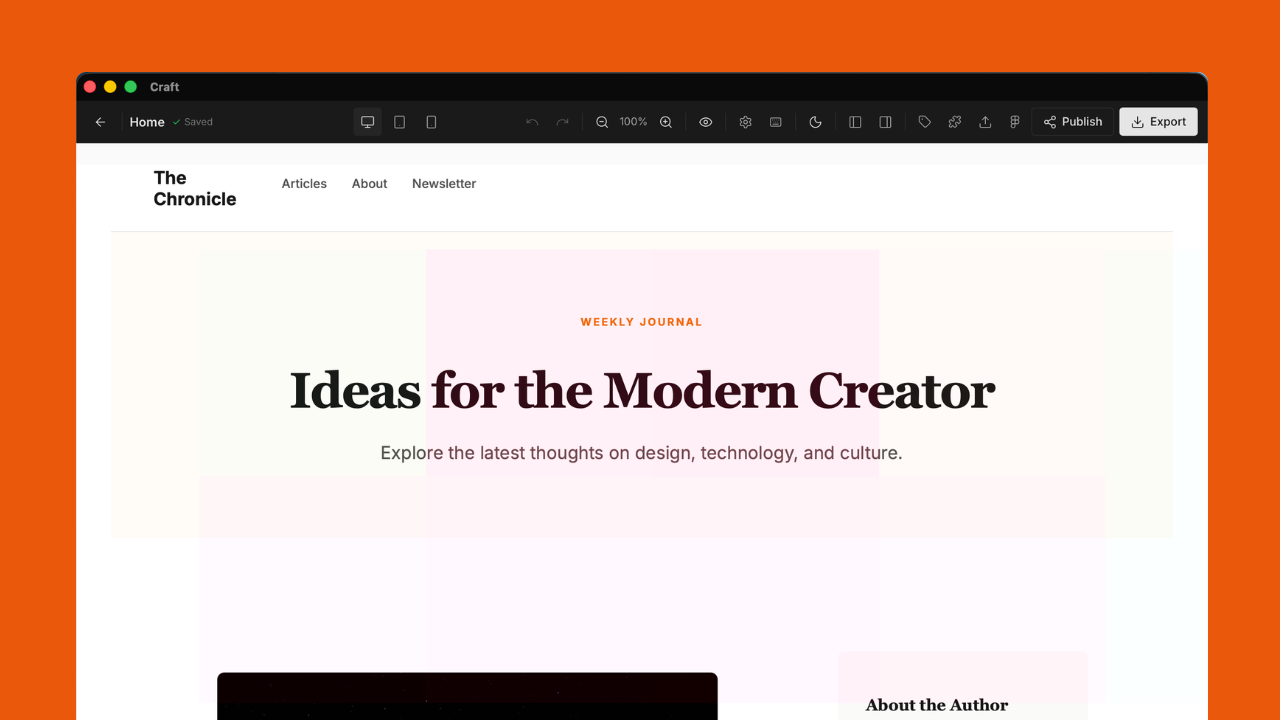 Editorial Blog template preview