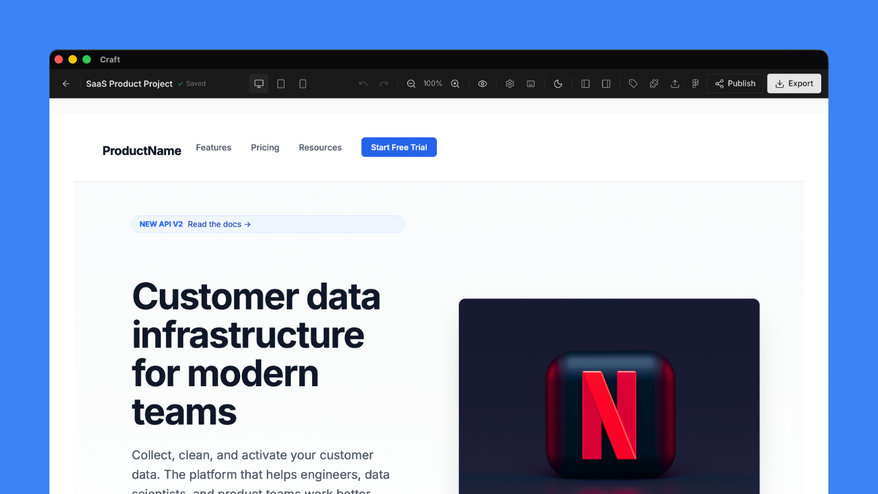 SaaS Product template preview